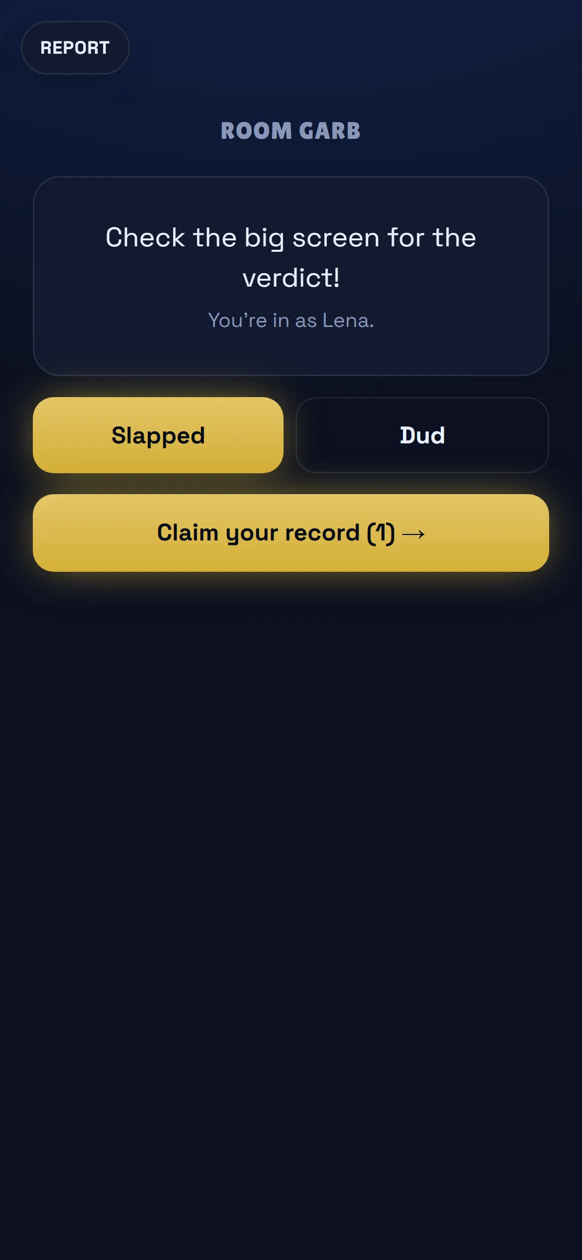 Costume Contest on a player's phone